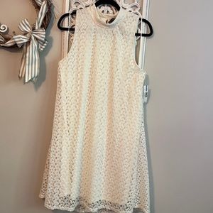 New Directions Off-white Lace Dress NWT